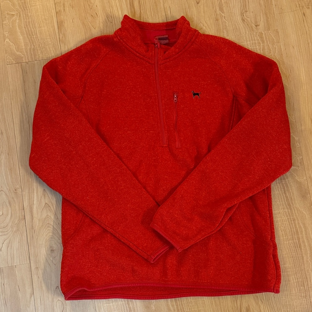 The Black Dog Red Zip-Up Sweater for Men